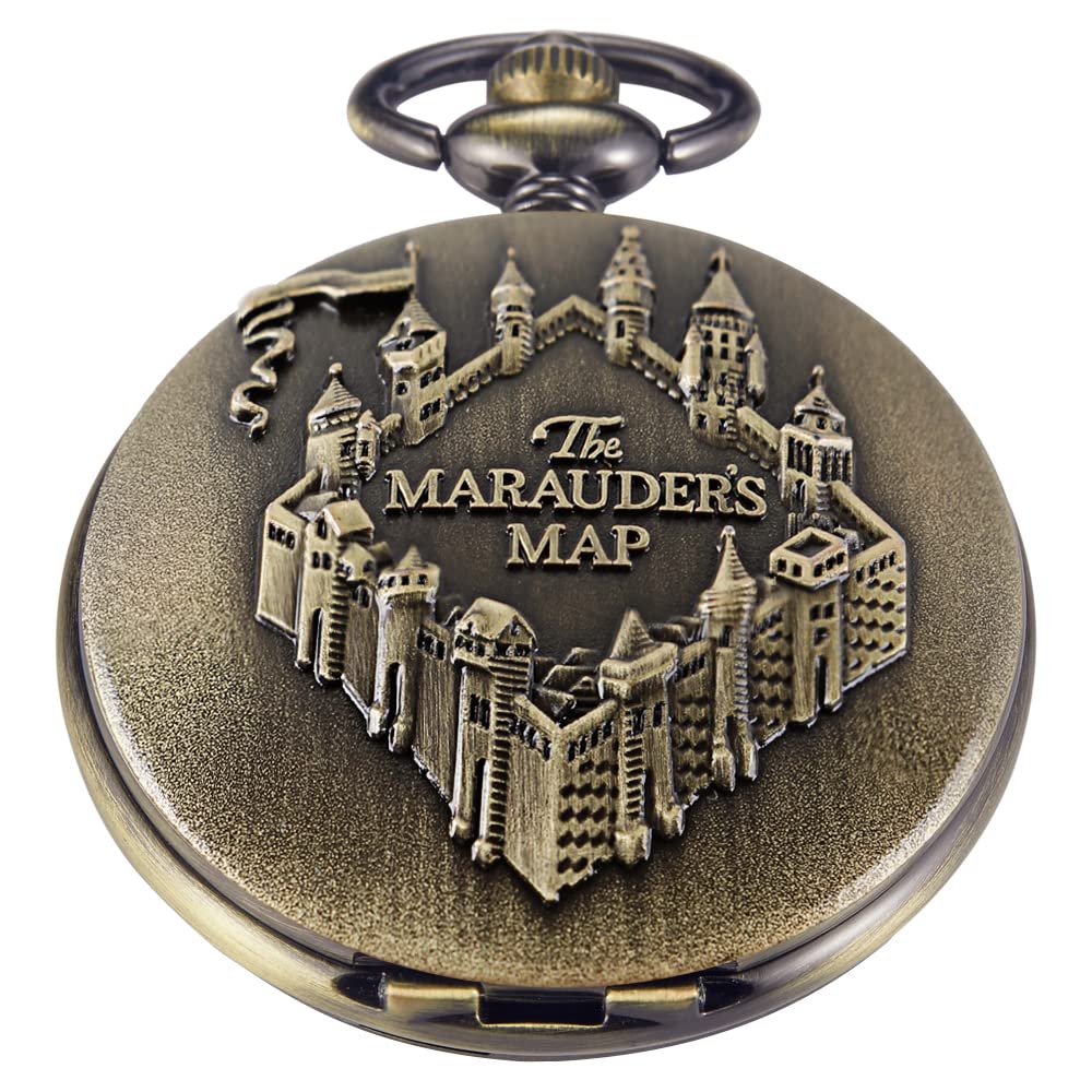 Bronze Quartz Pocket Watch Green Eyes Round Case Shape Pendant Necklace Pocket Watch…