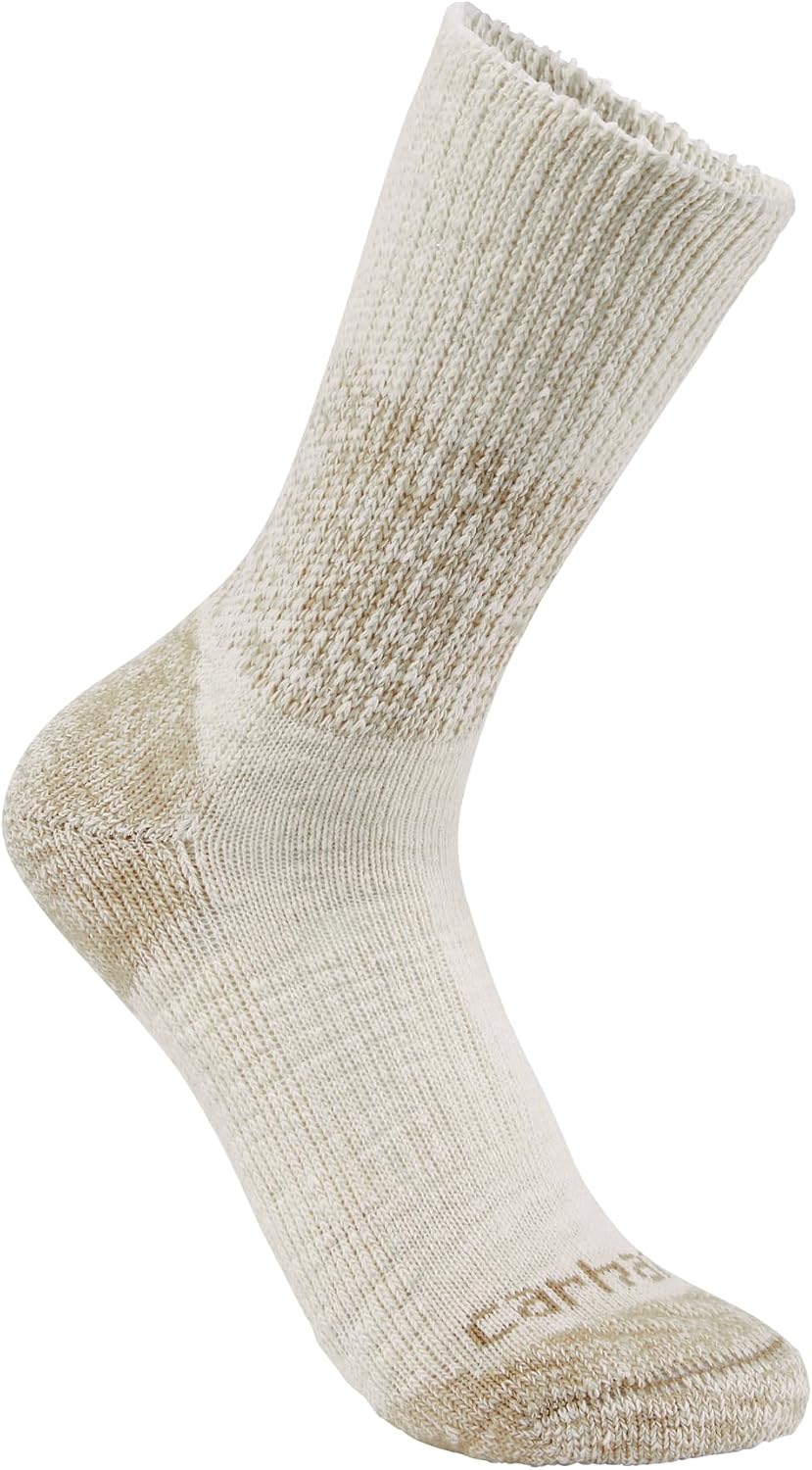 Carhartt Women's Midweight Cotton Blend Crew Sock 2 Pack