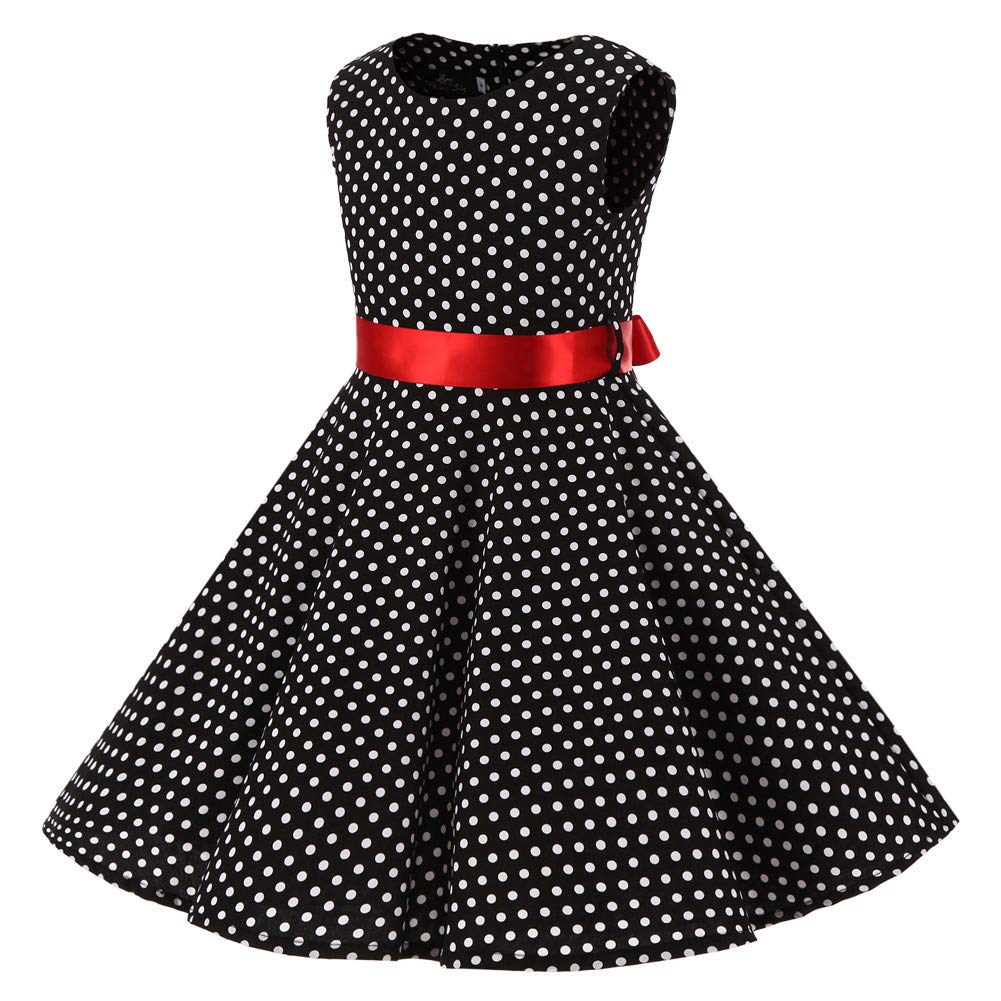 Mädchen Retro Vintage Rockabilly Kleid Partykleider Cocktailkleider