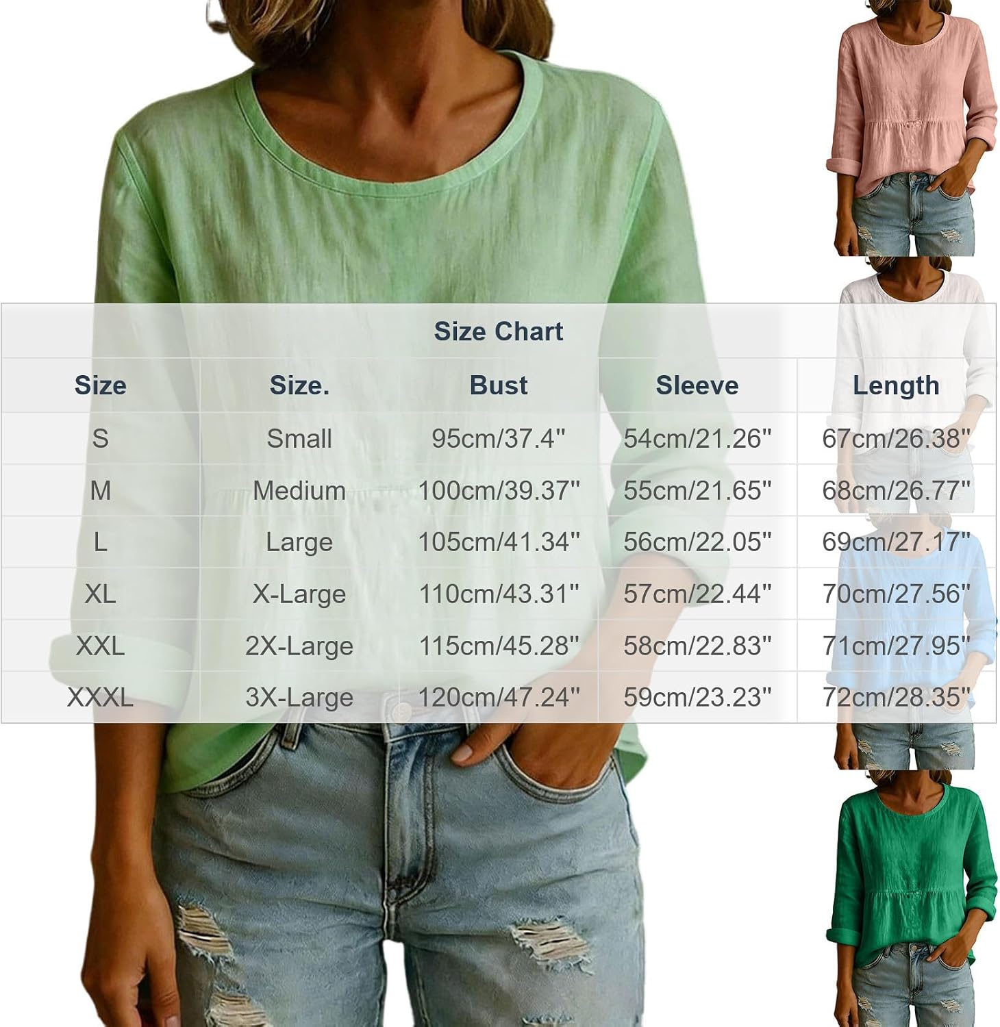 Long Sleeve Shirts for Women Crewneck Business Casual Loose Fit Dressy Blouses Soft Basic Tee Spring Solid Tops