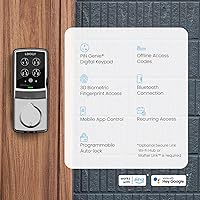 Vista 10 de Lockly Secure Plus, cerradura de puerta de entrada sin llave, cerraduras inteligentes para puerta delantera, cerrojo de bloqueo inteligente, teclado