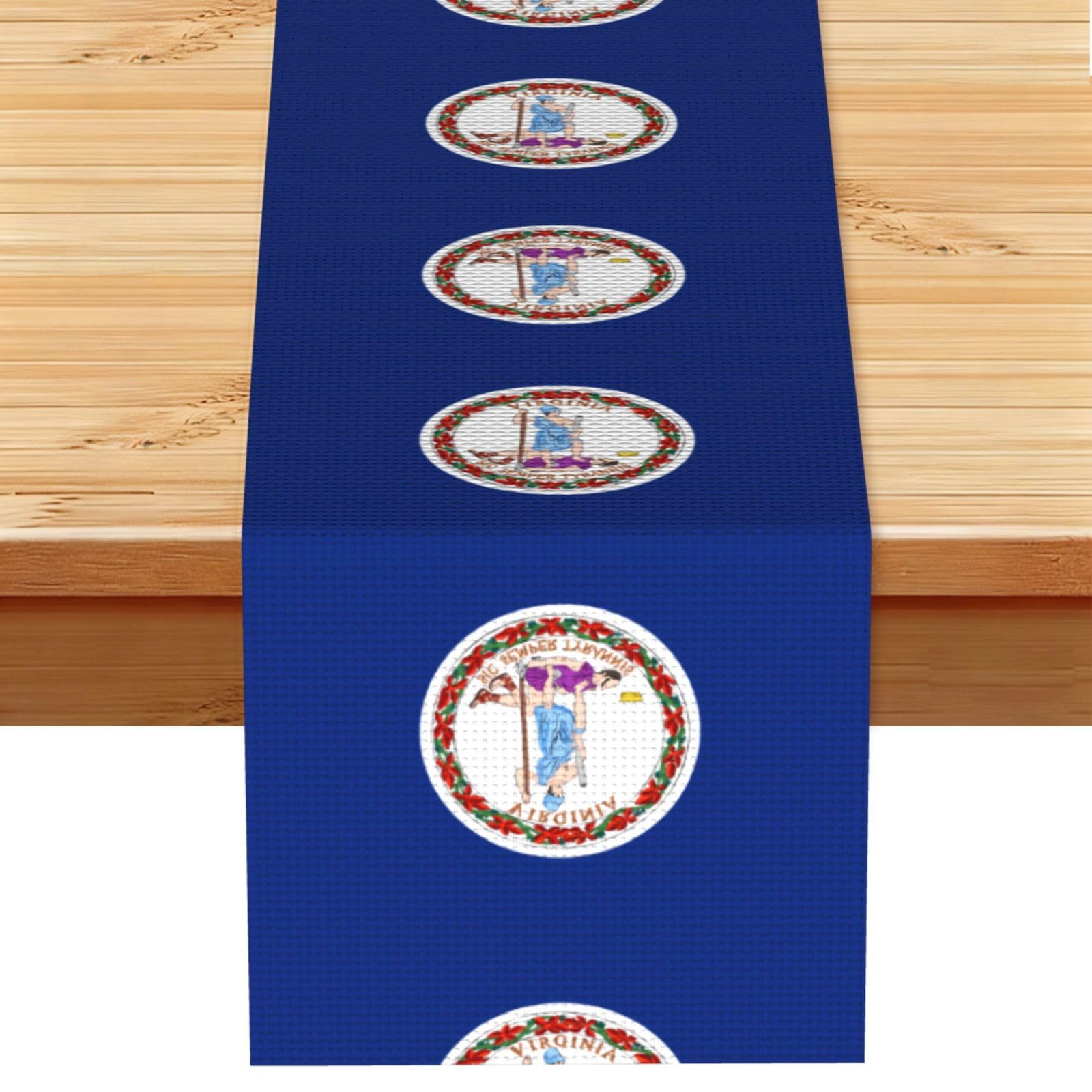 Flag of Virginia Linen Feel Table Runner Wedding Party Home Decoration