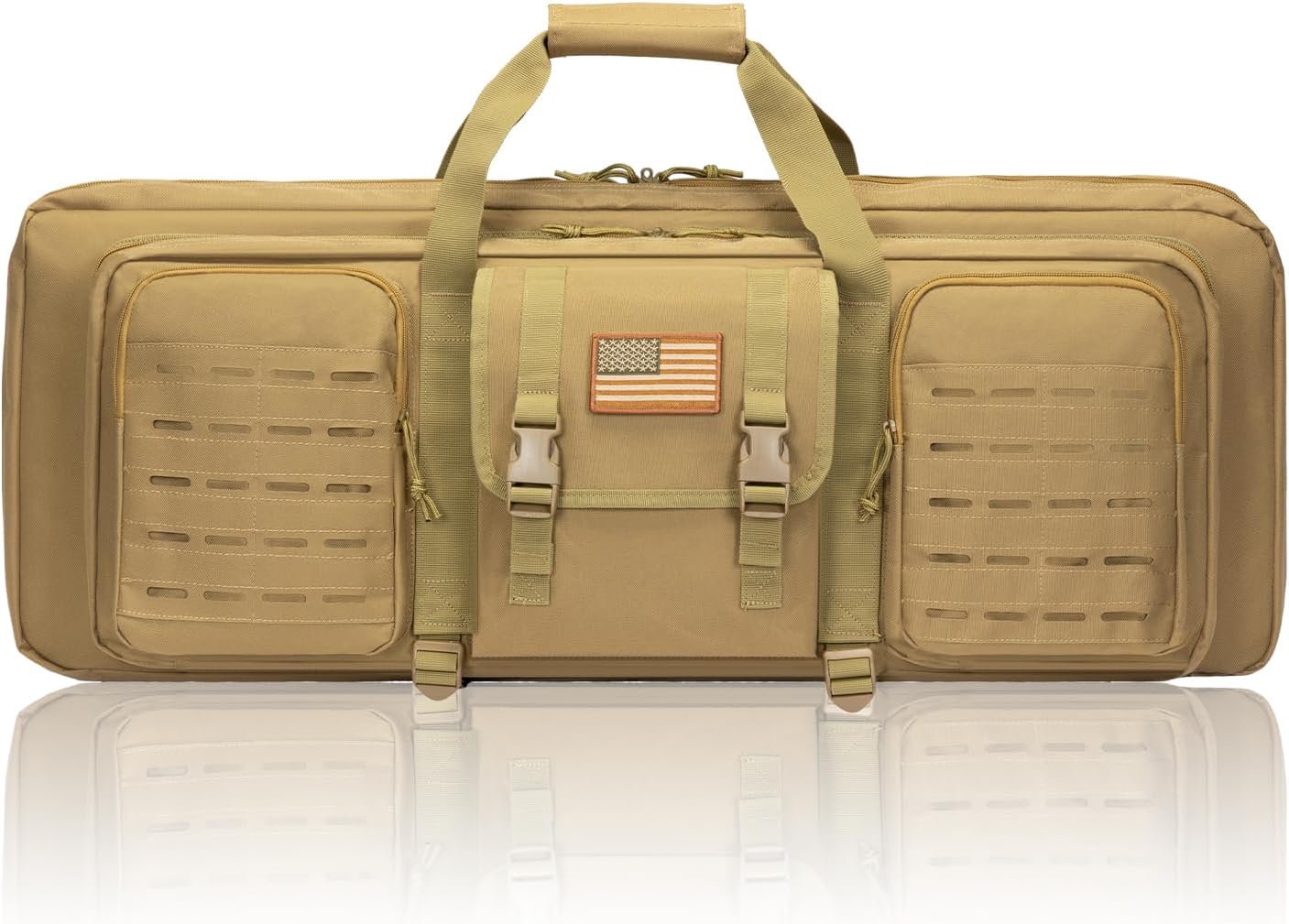 32 inch Soft Rifle Case Rifle Bag, Double Gun Case for Hunting Shooting, Long Gun Carry Bag with Lockable Zipper Laser-Cut Design