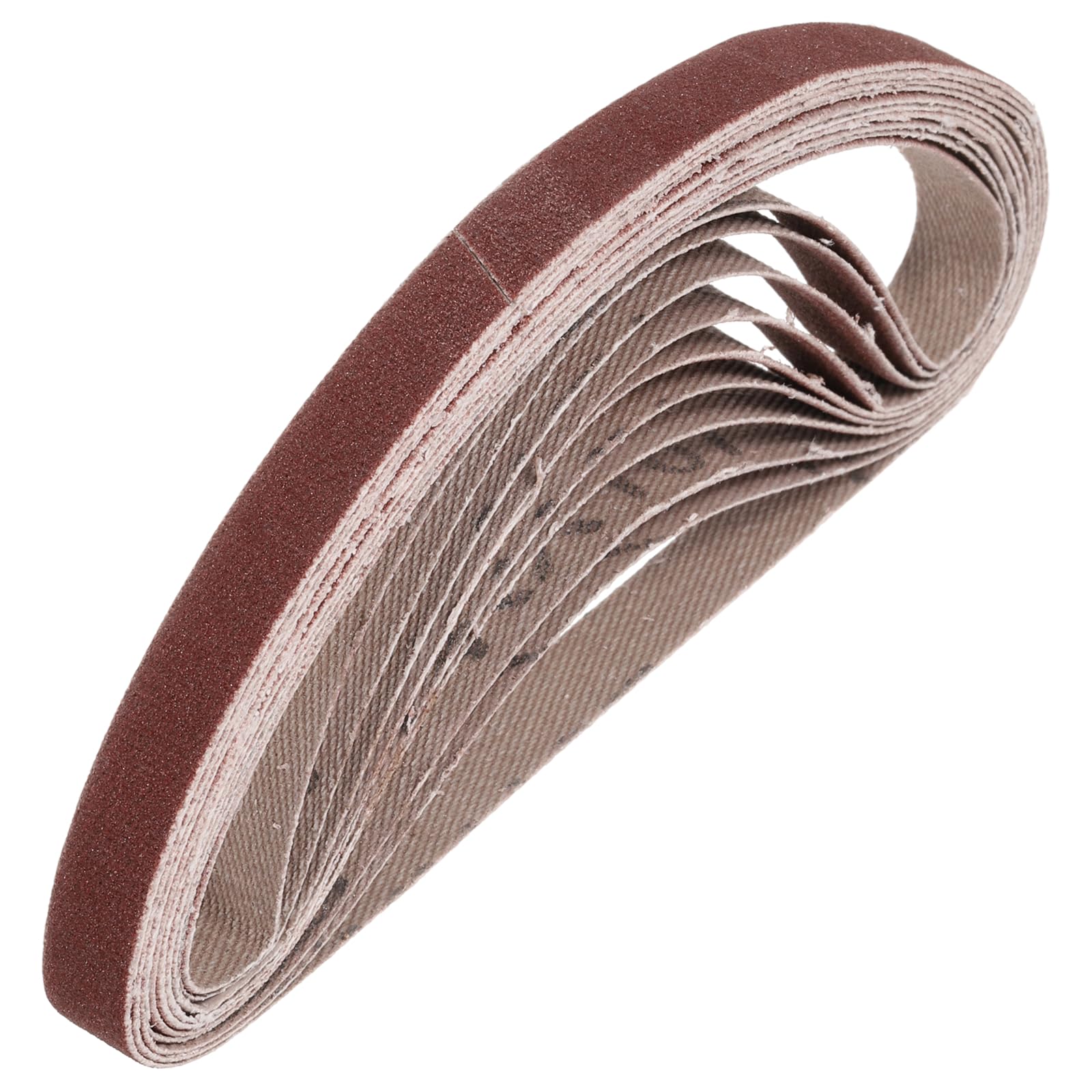 sourcing map 10mm x 330mm Sanding Belts, 10 Pcs 240 Grit Aluminum Oxide Abrasive Belt Sander File Belt for Woodworking, Metal Polishing, Knife Sharpener โ image 1