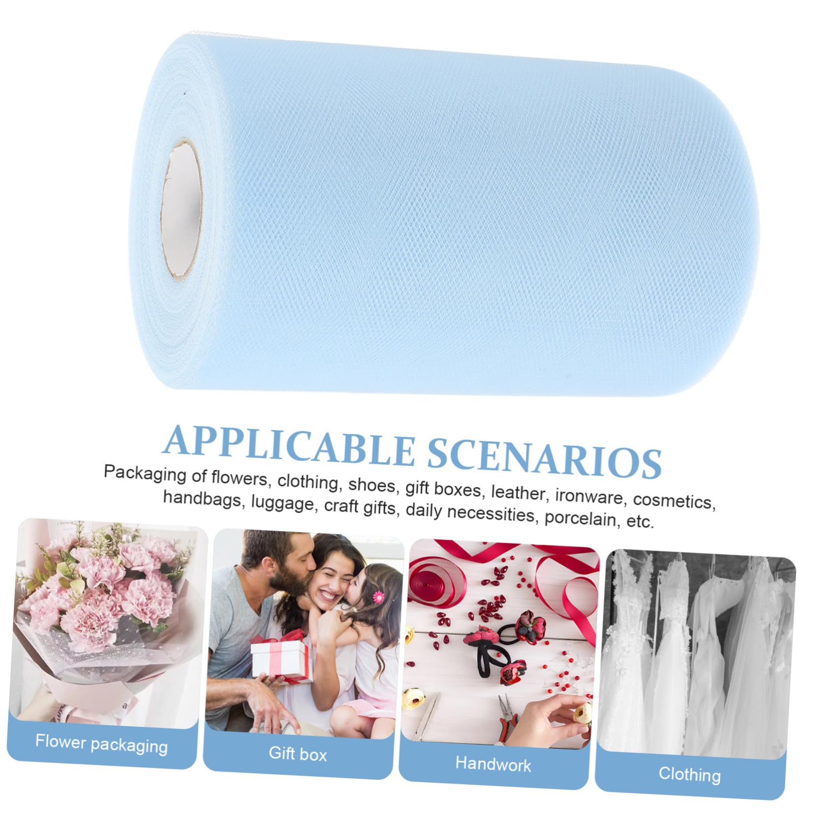 NUOBESTY 3rouleaux Tulle De Mariage Éblouissant Ruban Décoratif Avec Paillettes Brillantes Pour Et Décorations De Fête