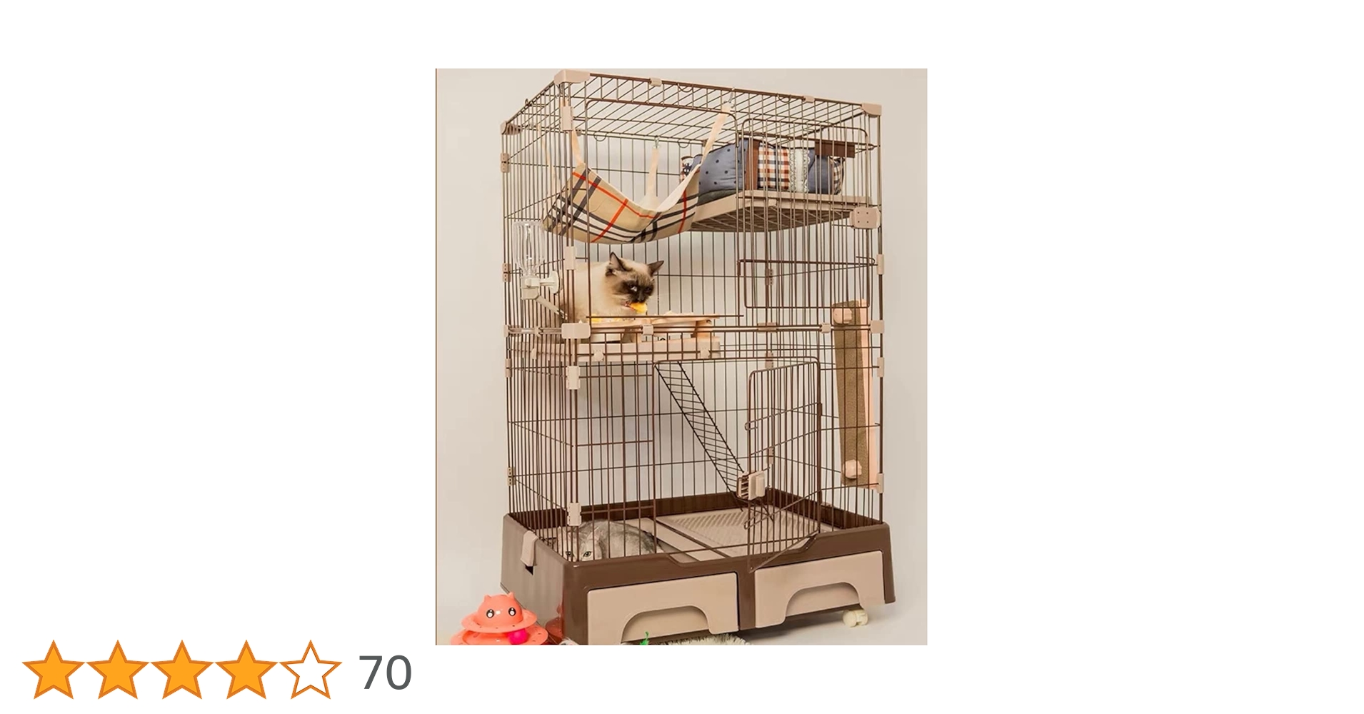 Amazon | N&S 猫 キャットケージ トイレ収納型 2段 3段