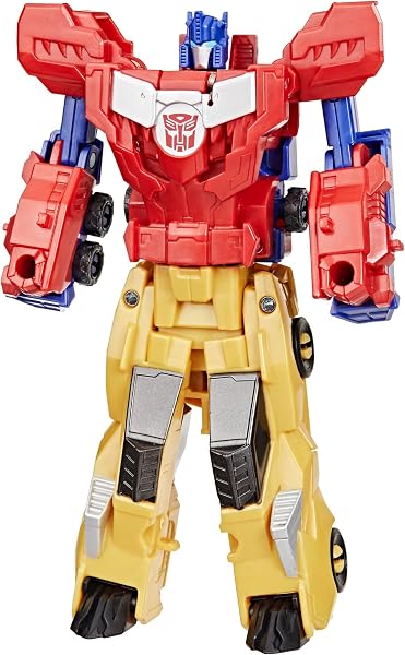 Transformers Crash & Combine Heroes, 3.75-Inch Converting Bumblebee and Optimus Prime Action Figures, Robot Toys for Kid