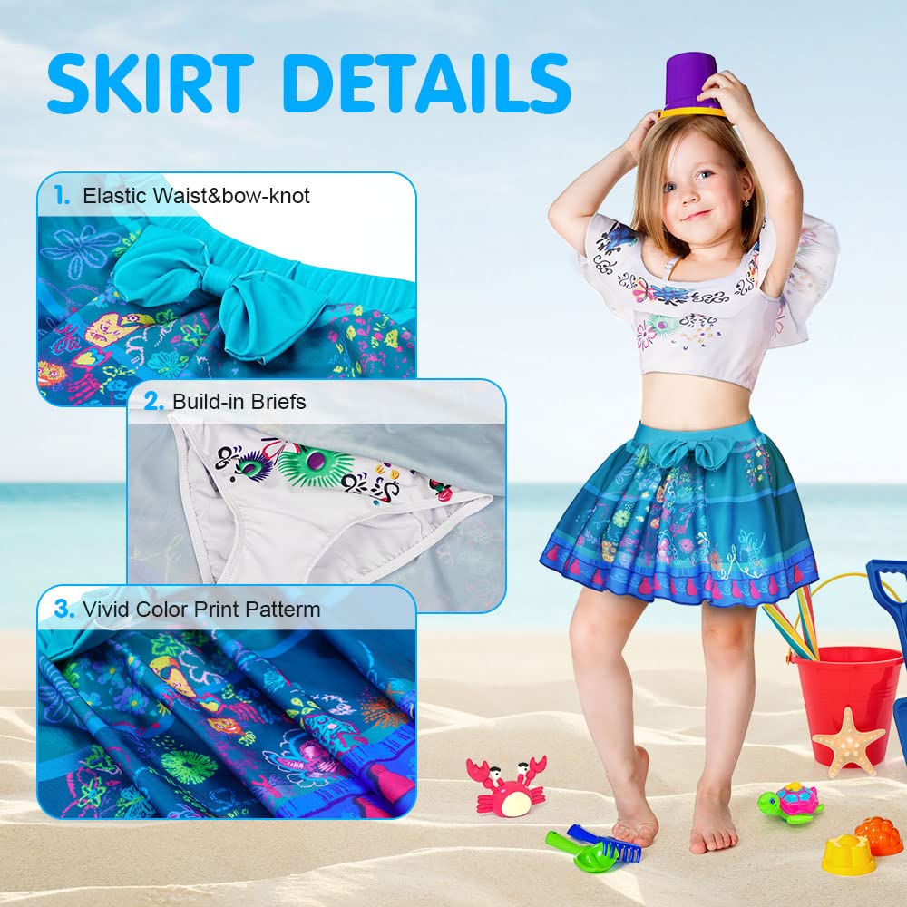 URAQT Mirabel Kostium Isabela Strój kąpielowy, Dziecięce stroje kąpielowe bikini w stylu kreskówki, Kostium kąpielowy Mirabel Isabela Princess