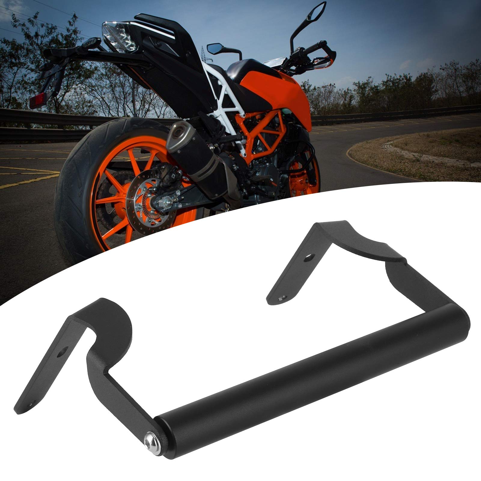 Kit staffa navigazione moto, supporto anteriore GPS per telefono, metallo robusto e durevole nero, supporto universale per smartphone e dispositivi GPS, installazione semplice