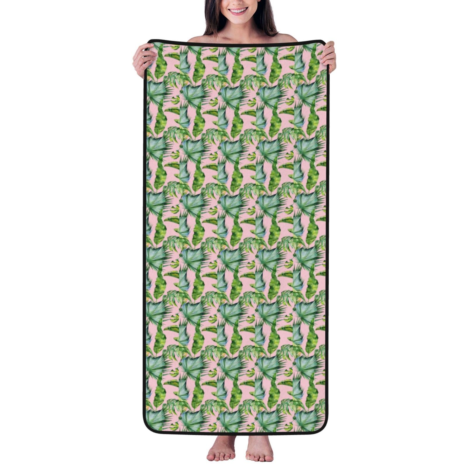 Toalla de baño absorbente con diseño tropical para hotel, hogar y spa