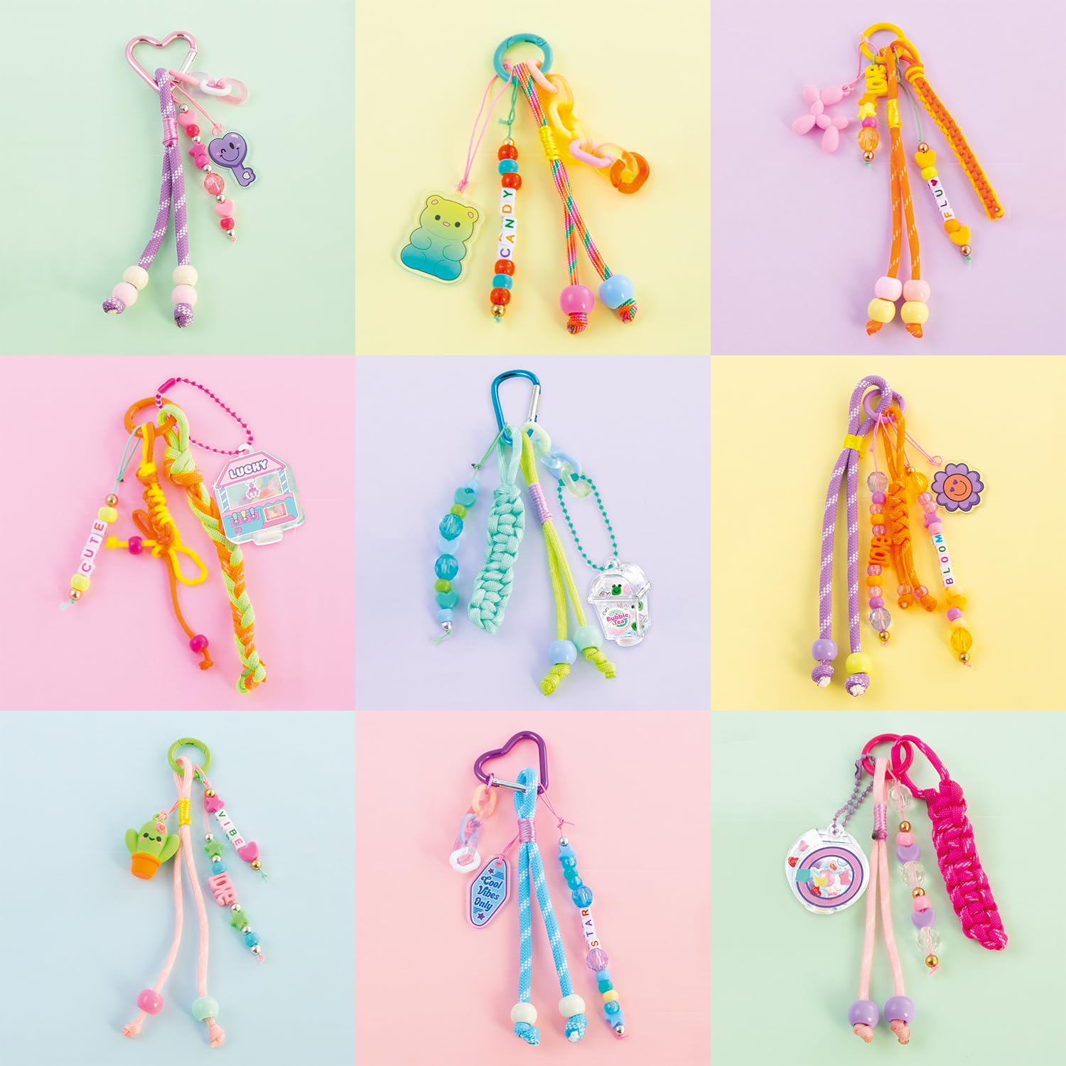 Canal Toys - Style 4 Ever - Fabrique à Porte-Clés DIY 3 en 1 - Crée Tes Porte Clefs Uniques Ultra Stylés - Paracordes, Aquacharms, Perles et +150 Accessoires - Idée Cadeau Enfant Dès 6 Ans - OFG 366