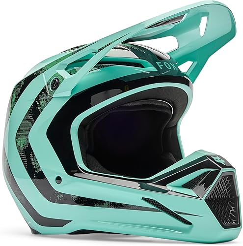 Miniatura 15 de Fox Racing Youth V1 Casco de Moto Motocross para Bicicleta de Tierra Índigo oscuro,Negro Lean,Escudo negro,Burla negra,Negro/Azul,Azul,negro, azul