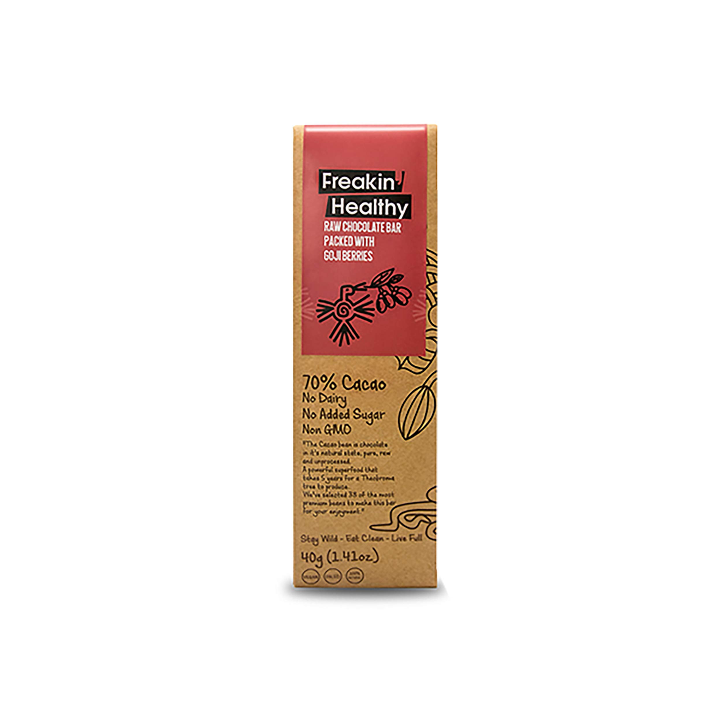 Freakin HealthyRaw Bar Chocolate With Goji Berries 40 gm