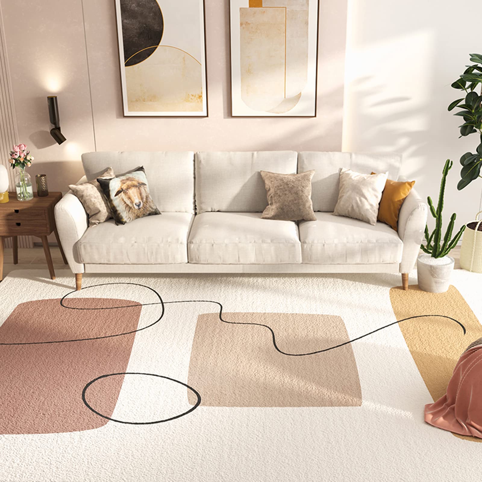 Indoor Area Rug 140 * 200cm, Rug for Bedroom, Carpet for Living