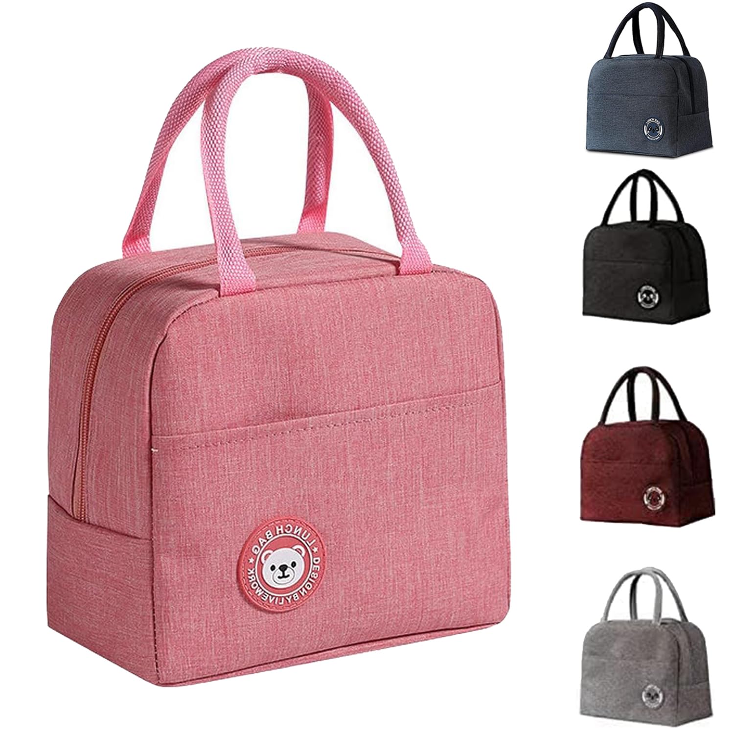 AARON INC Insulated Reusable Lunch Bag Tote Bag for Women Men & Kids | Lunch Bag for School Picnic Office Outdoor Gym | Travel Box/Tiffin/Storage Bag Khaki Print (Canvas) (B0DFQCZ726) Amazon Price History, Amazon Price Tracker