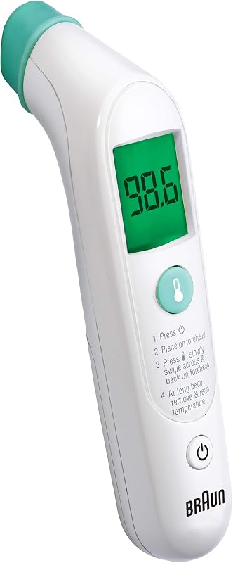 Termómetro digital TempleSwipe con guía de temperatura codificada por colores | Termómetro temporal para adultos, bebés, niños pequeños y niños