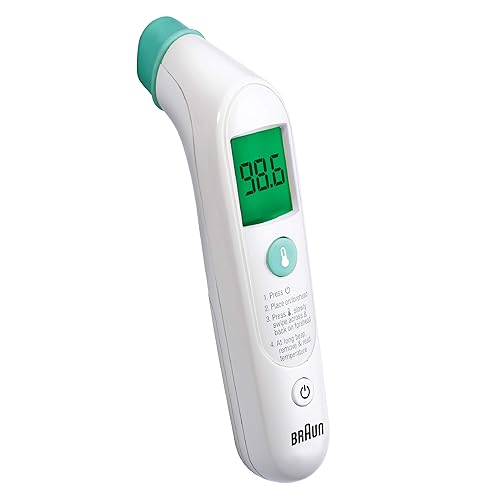 Braun TempleSwipe - Termómetro digital con guía de temperatura codificada por colores, adultos, bebés, niños pequeños y niños