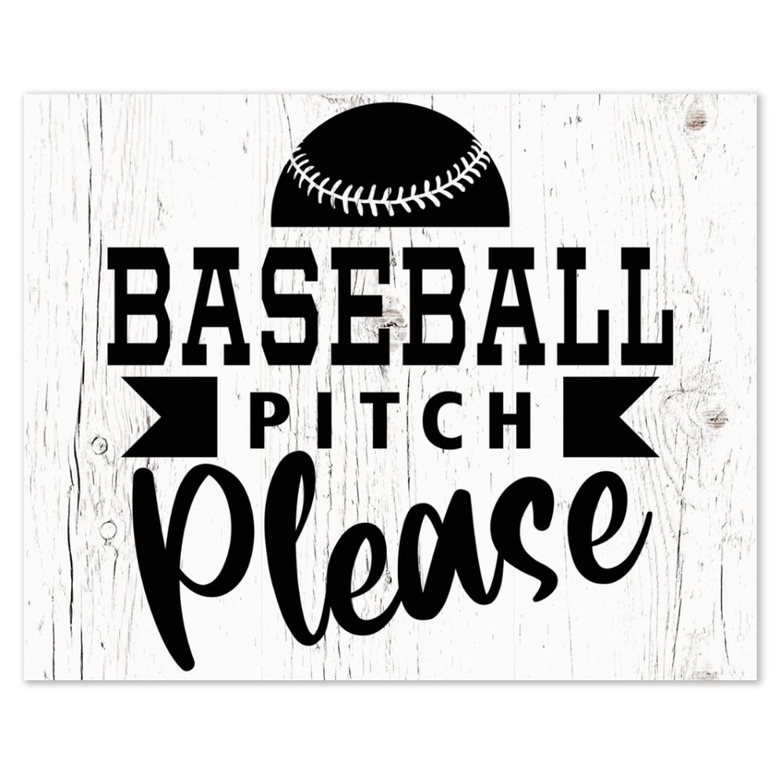 Plaque en bois rustique murale : décoration de chambre terrain de baseball