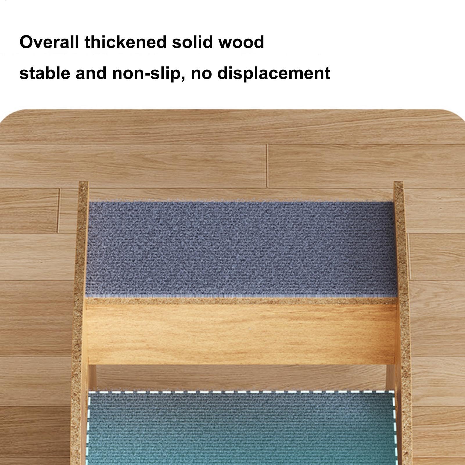 Escaleras de cama para perros – Escaleras para gatos interiores, escaleras antideslizantes de madera para mascotas | Escalones de cama alta para mascotas pequeñas, medianas y grandes, escalones