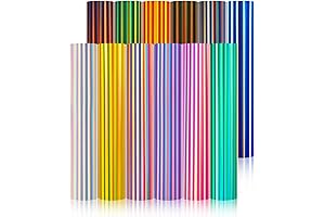 TECKWRAP Rainbow Chrome Glossy Permanent Vinyl Sheets 12" x 12" (12 Pack)