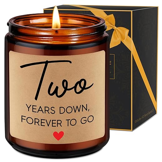 Fairy's Gift Anniversary Candle Gifts, 2 Year Anniversary Funny Gifts for Him, Boyfriend, Husband - Cotton 2nd Anniversary Happy Gifts for Her, Wife - Two Year Anniversary, Happy Second Anniversary