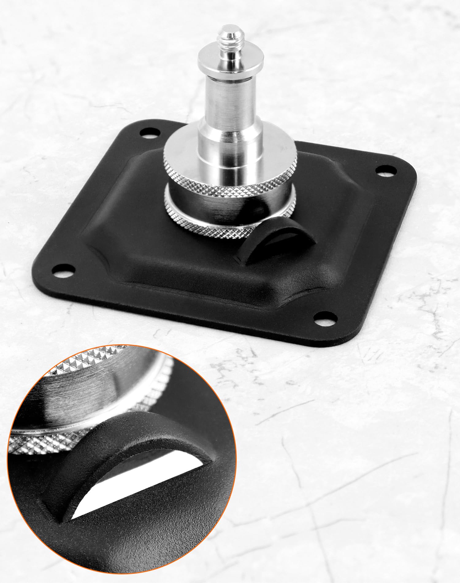 QWORK® Attacco per staffa di montaggio a parete e soffitto con filettatura universale da 1/4 di pollice per fotocamera, monitor, illuminazione da studio