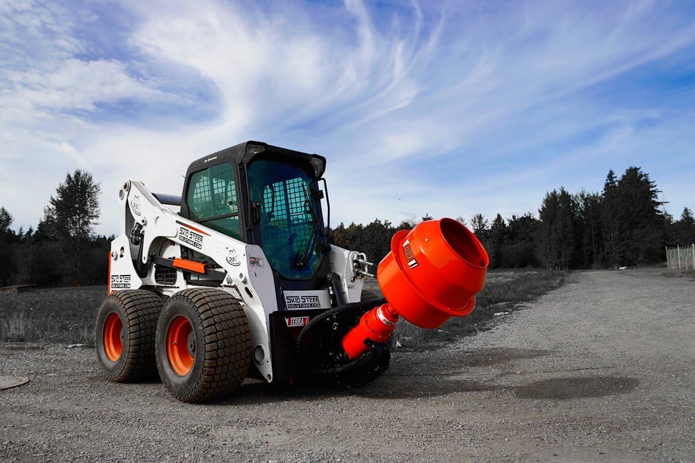 Skid Steer Flip Mount Auger Attachment with Mixer Bowl ET