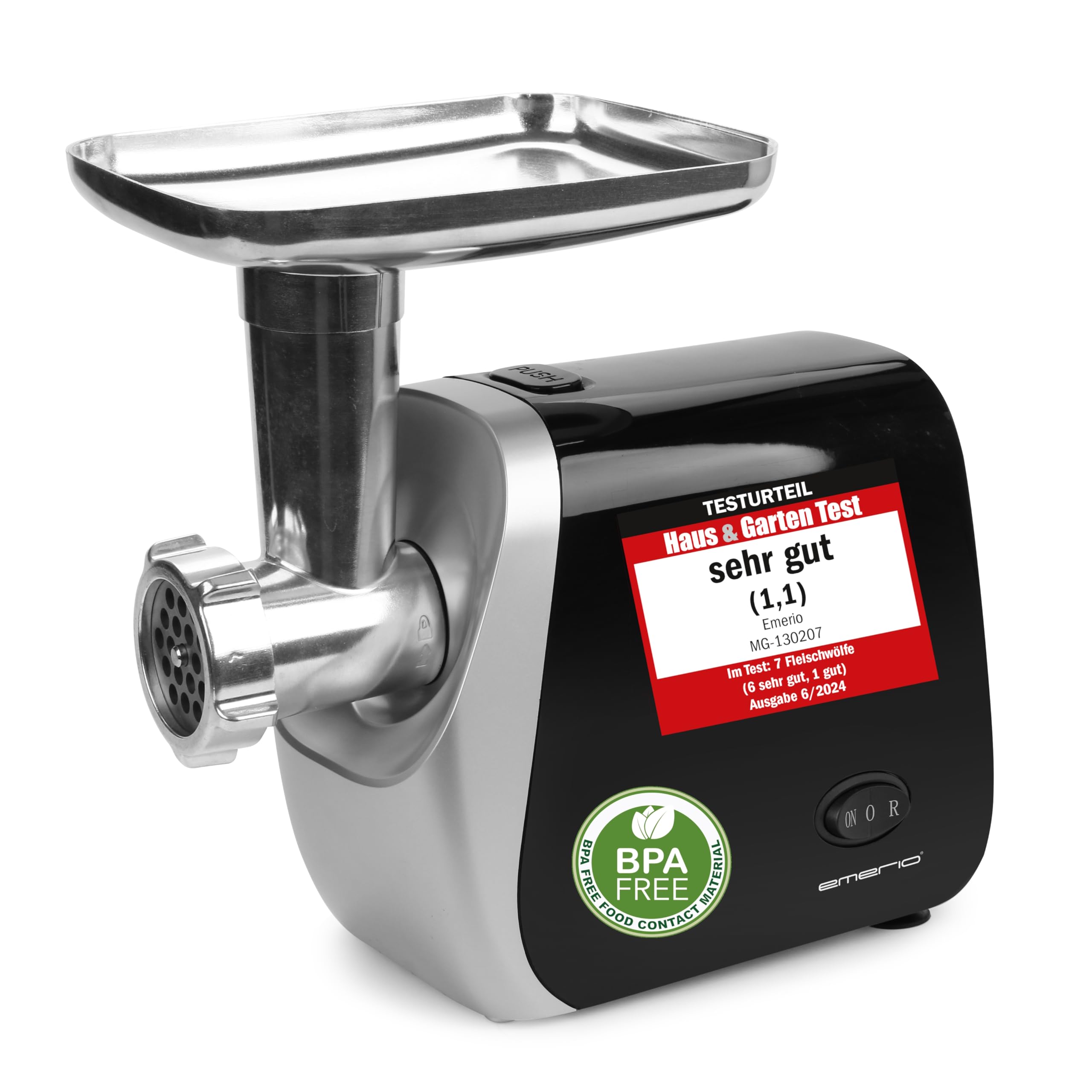 Emerio MG-130207 Vleesmolen - 1300W - Zwart/RVS kopen