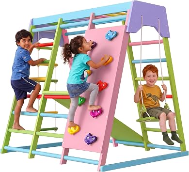 Avenlur Magnolia 7-in-1 Indoor Jungle Gym for Kids, Medium, Multicolored