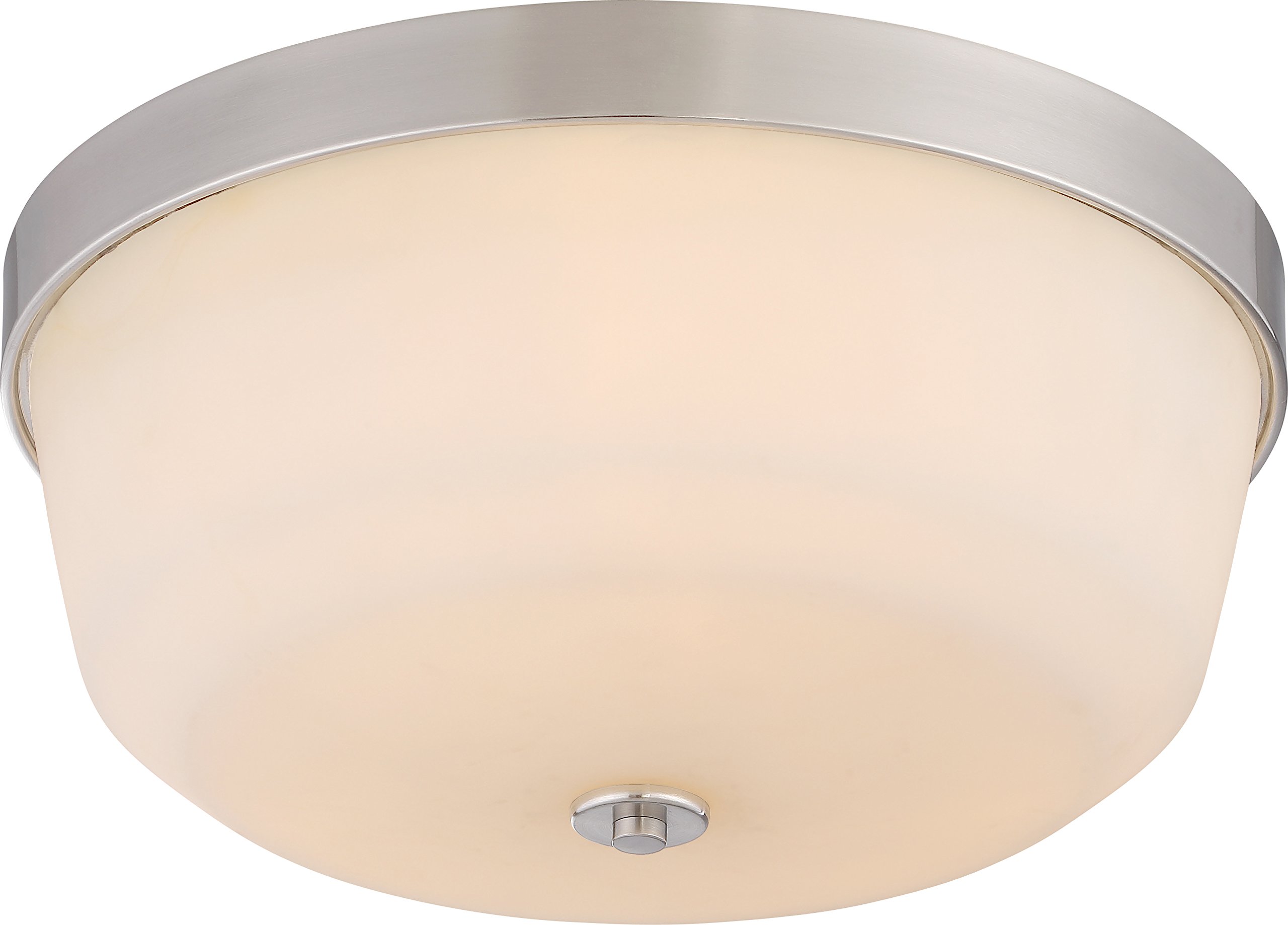 Nuvo Lighting 60/5824 Laguna 3 Light 60W A19 max. Medium Base Flush Dome with White Glass, Brushed Nickel