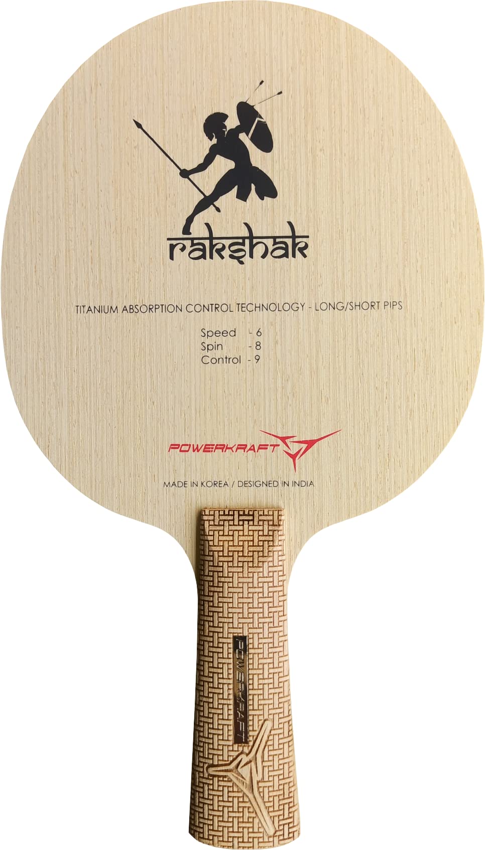 Buy Table Tennis Racket Blade - RAKSHAK (Laser Engraved Designed Handle)  Online at Low Prices in India - Amazon.in
