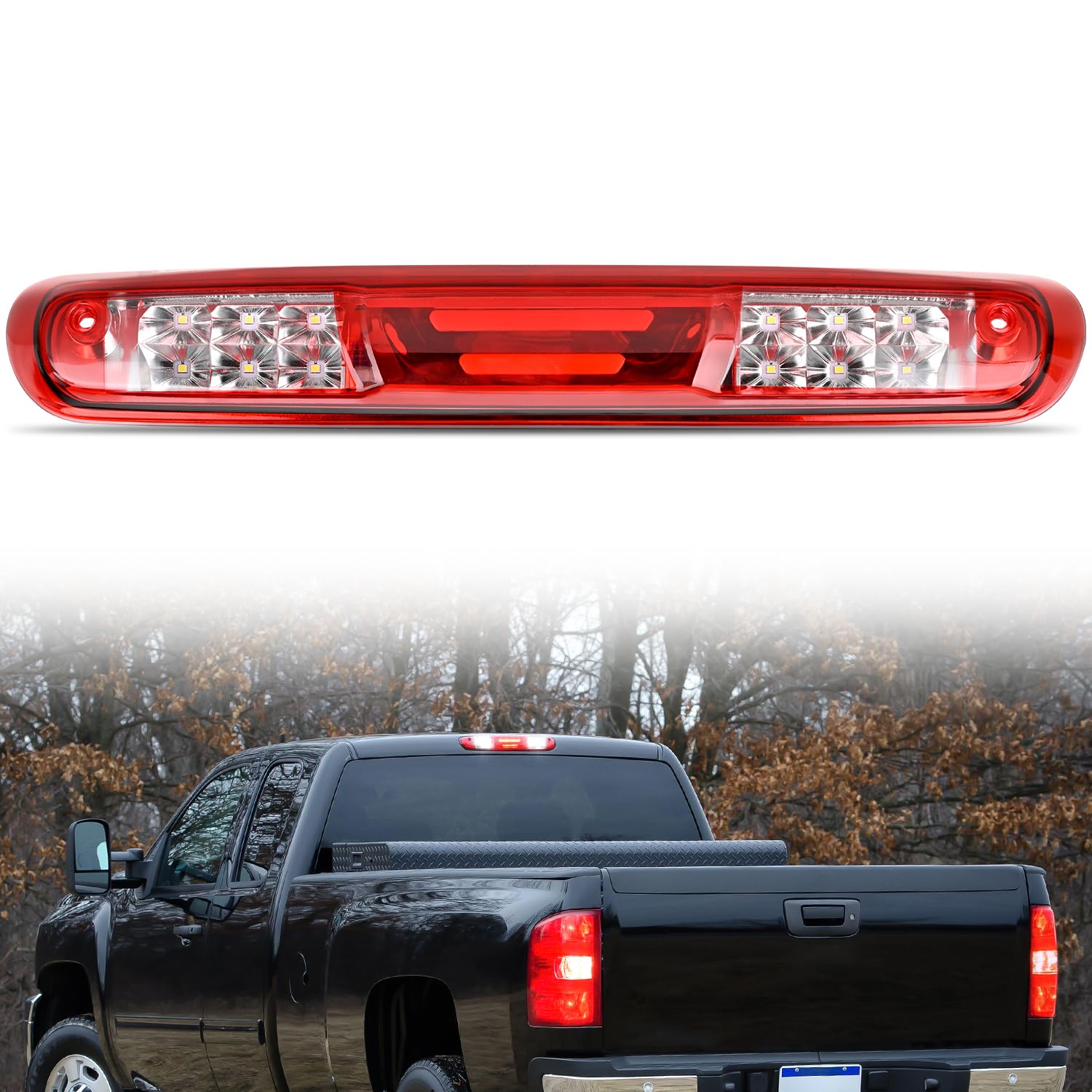 Nilight Third Brake Light for Chevy GMC 1500 2500 3500HD 2007-2013