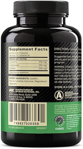 Vista 7 de Optimum Nutrition Cápsulas BCAA, 1031737, 1
