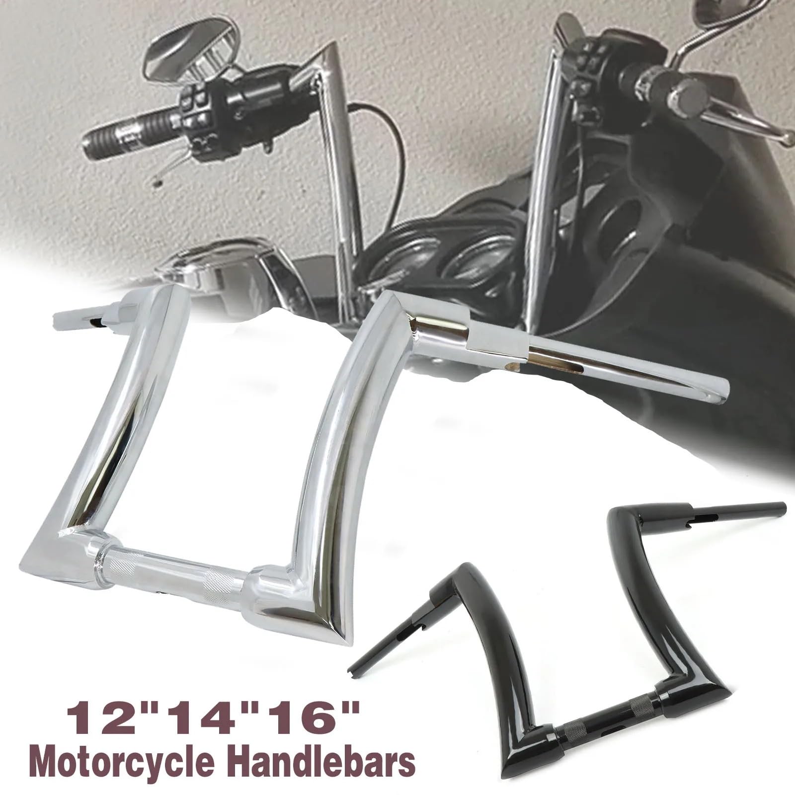 Do Dyna Do Softail Do Sportster 48 883 1200 1340 XL883 '93 | Do kierownic Glide 12"14"16".(16 black 1inch)
