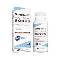 Omega3 Multi Azione, Integratore di Acidi Grassi Essenziali per Salute Cardiovascolare e Benessere Cardiovascolare e Cerebrale, 60 Perle Softgel da 1.4 g.