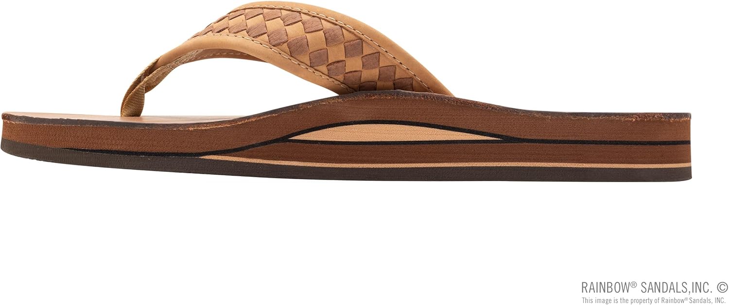 Rainbow Sandals Mens The Bentley Luxury Leather - Double Layer Arch Hand Woven Strap - Image 2