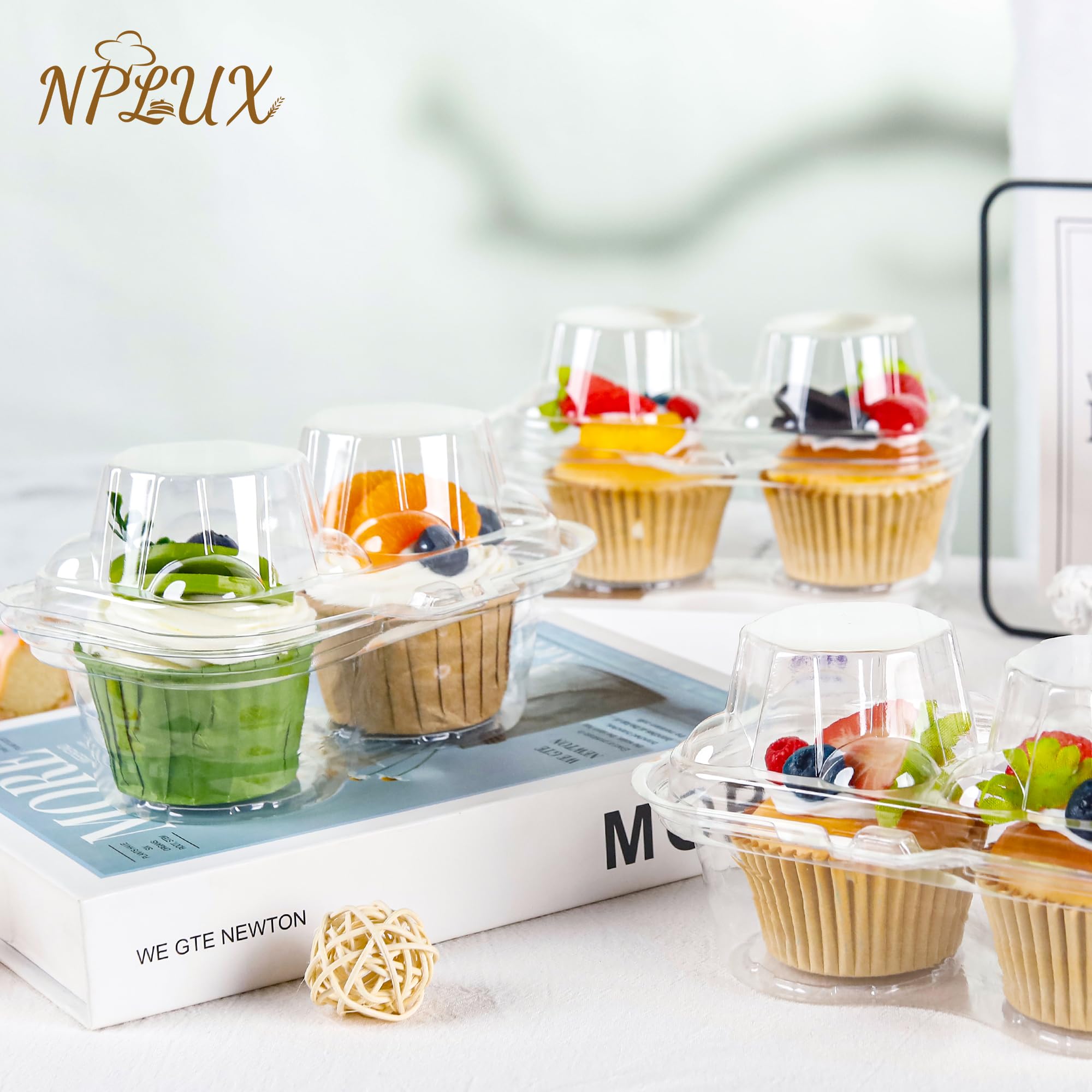Amazon｜NPLUX カップケーキコンテナ 2個 75個パック カップケーキ