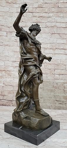 Think Bronze - Estatua de emperador con base de mármol y rey romano, escultura Art Deco, cera perdida, obra de arte decorativa, regalo