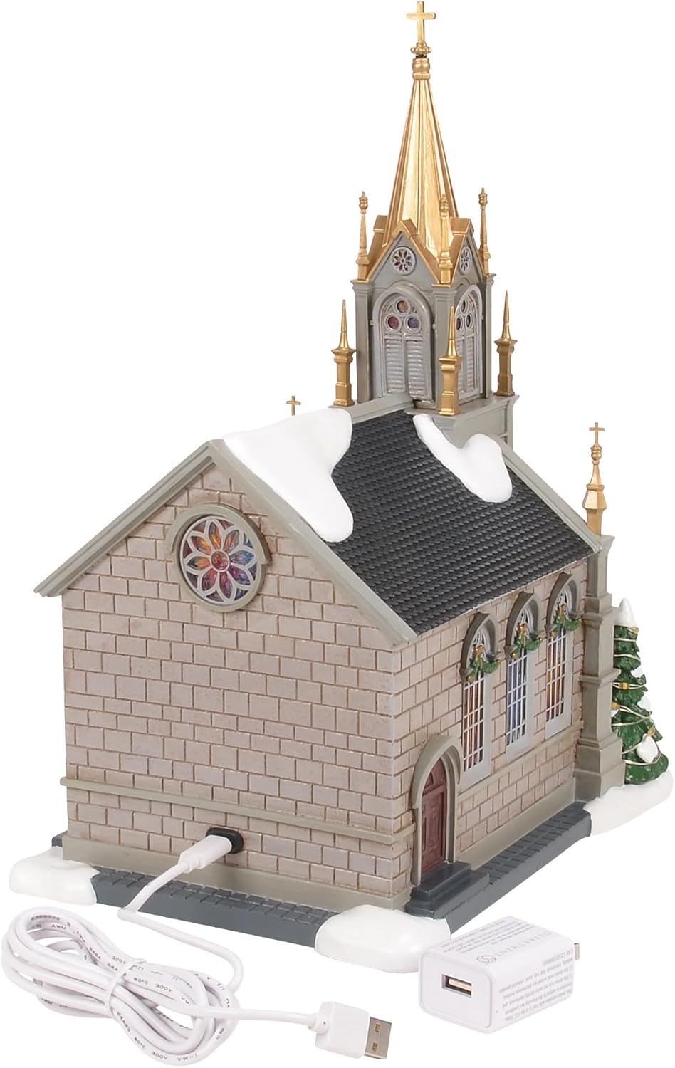 Department 56 Christmas in the City Village the Church of Purposed Faith 50th Anniversary Limited Edition Light Up Building, 13.38 Inch, Multicolor
