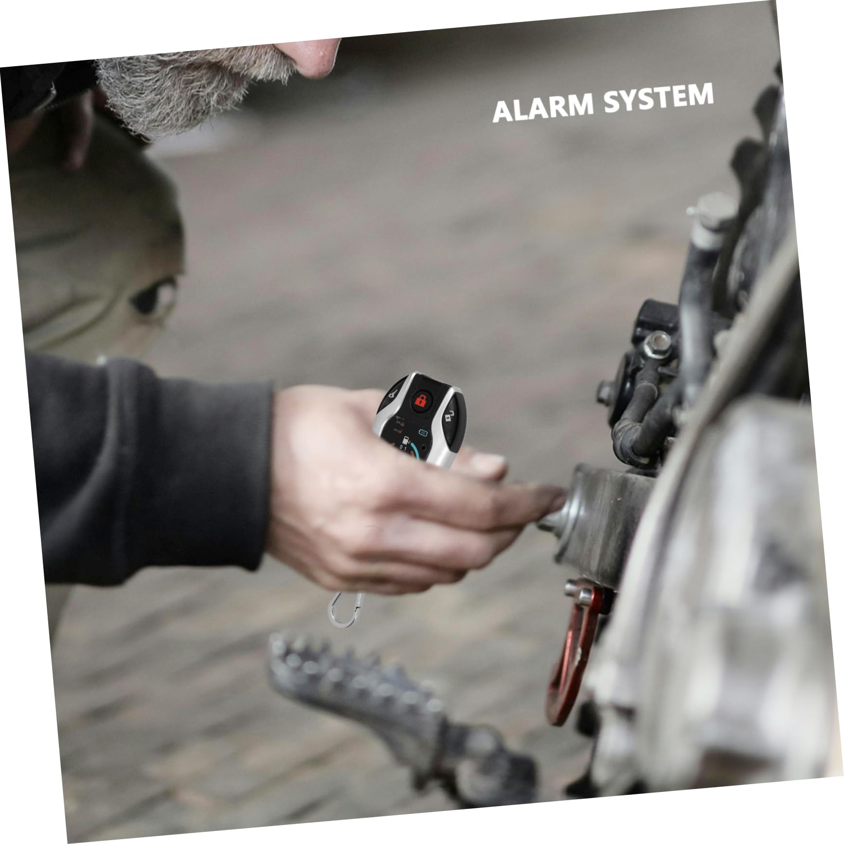 Kit Antifurto per Moto Allarme Bidirezionale, Avvio Remoto, Blocco Automatico e Sblocco, Materiale Plastico, Telecomando Incluso, Sicurezza Potenziata per Motocicletta