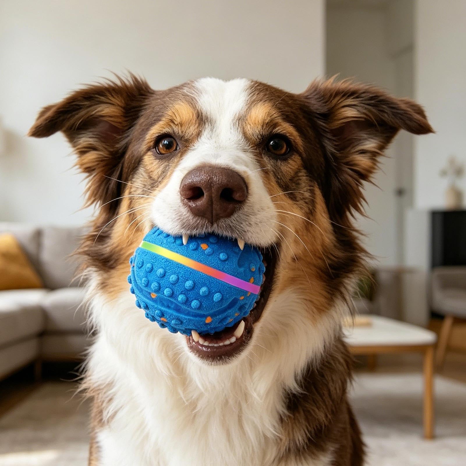 Balle Interactive Pour Chien Rebondissante, étanche avec lumières et 3