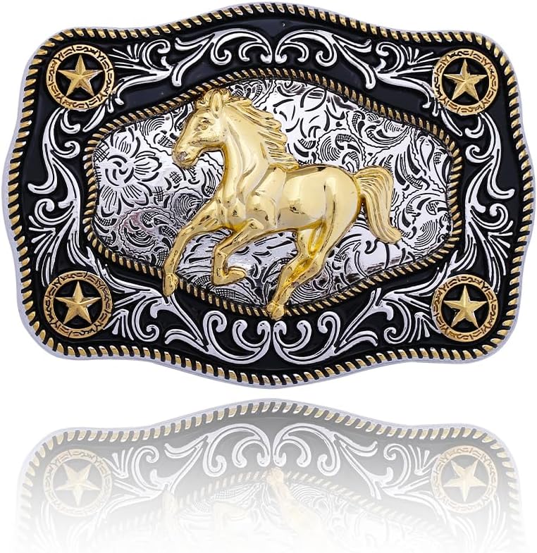 Western Cowboy Belt Buckle with Animal Pattern for Men & Women - Image 8