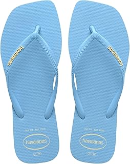 Women's Slim Square Logo Pop Up Flip Flops