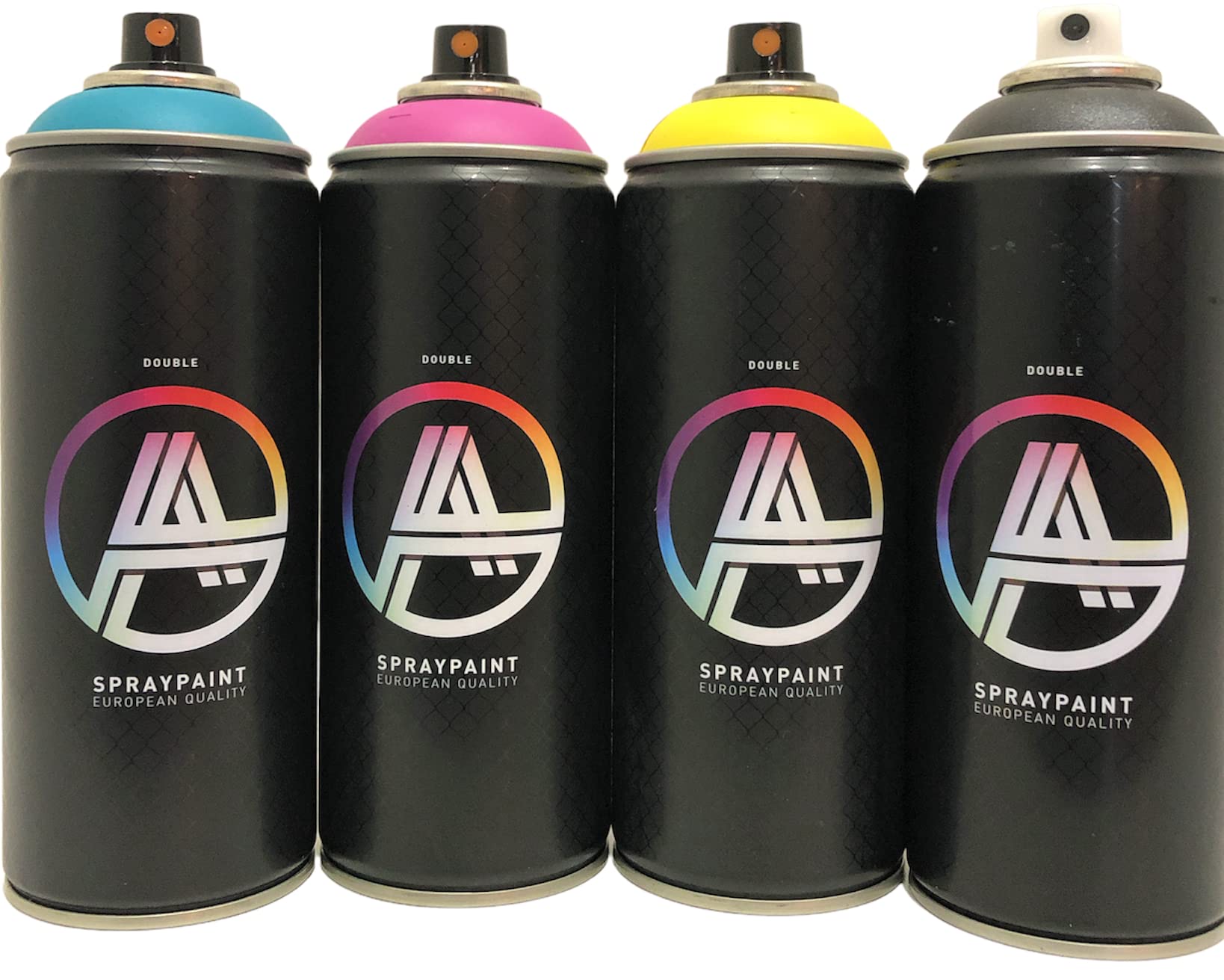 KLAMOTTEN STORE Sprühdosen-Set 3x600ml – Schwarz, Silberchrom, Rot, Mit Ersatzsprühköpfen, Hochdeckend & Wetterbeständig