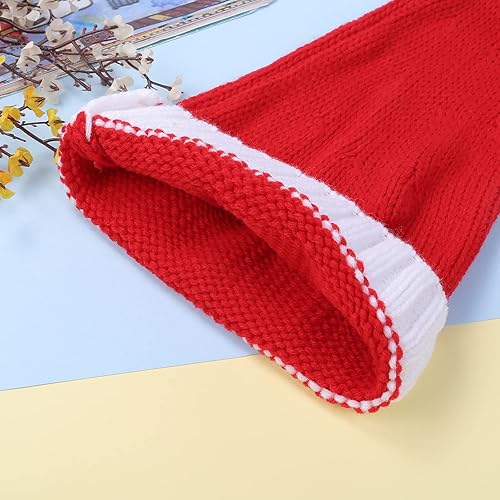 Miniatura 5 de 2 sombreros de punto de Navidad para padres e hijos gorro de Papá Noel con pompones gorro cálido de invierno para adultos gorro de calavera para
