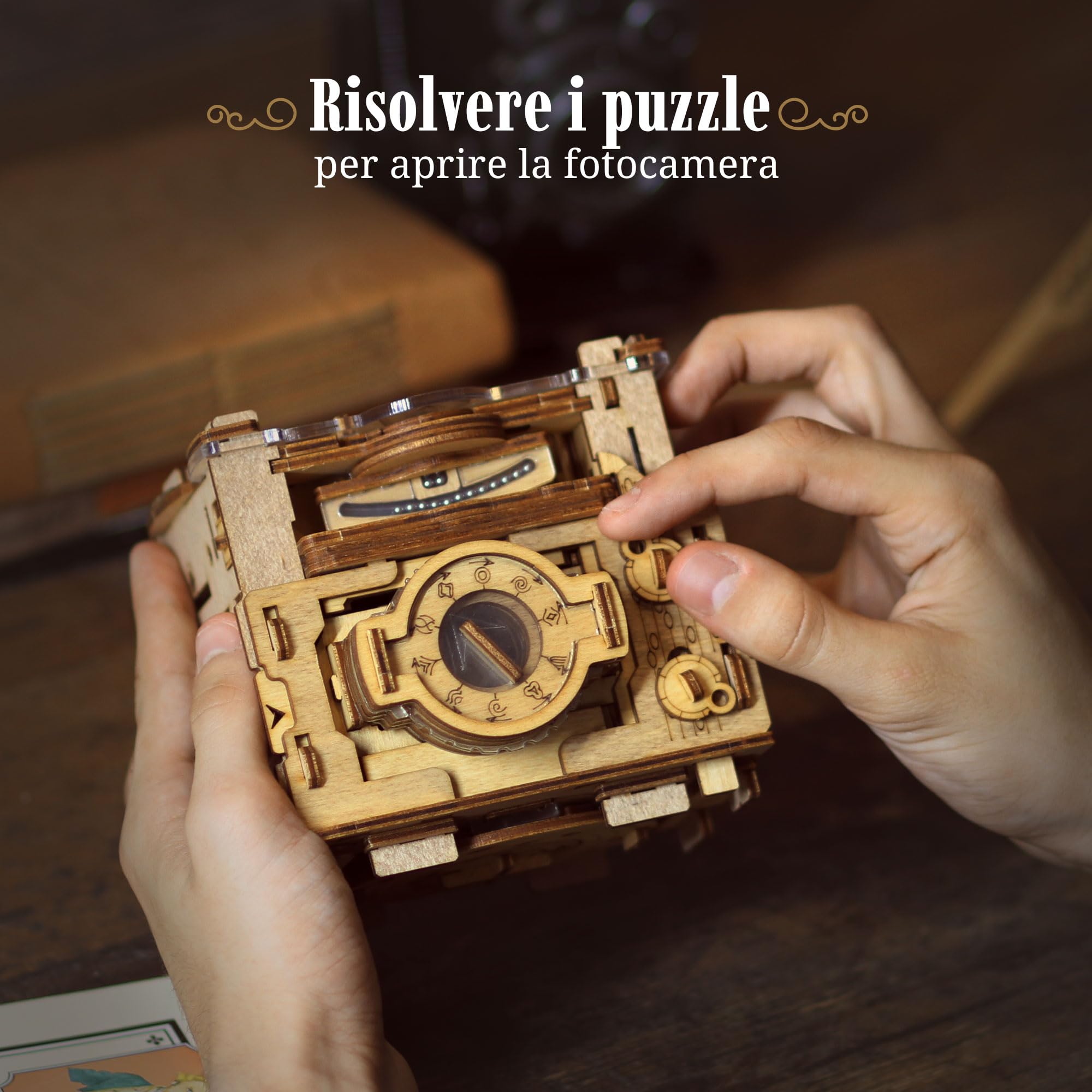 iDventure Cluebox PRO - Camera di Sherlock - Escape Room gioco in legno - Scatola rompicapo a Labirinto - Scatola regalo - regalo fidanzato - puzzle 3D - iq puzzle rompicapo - regalo per lui