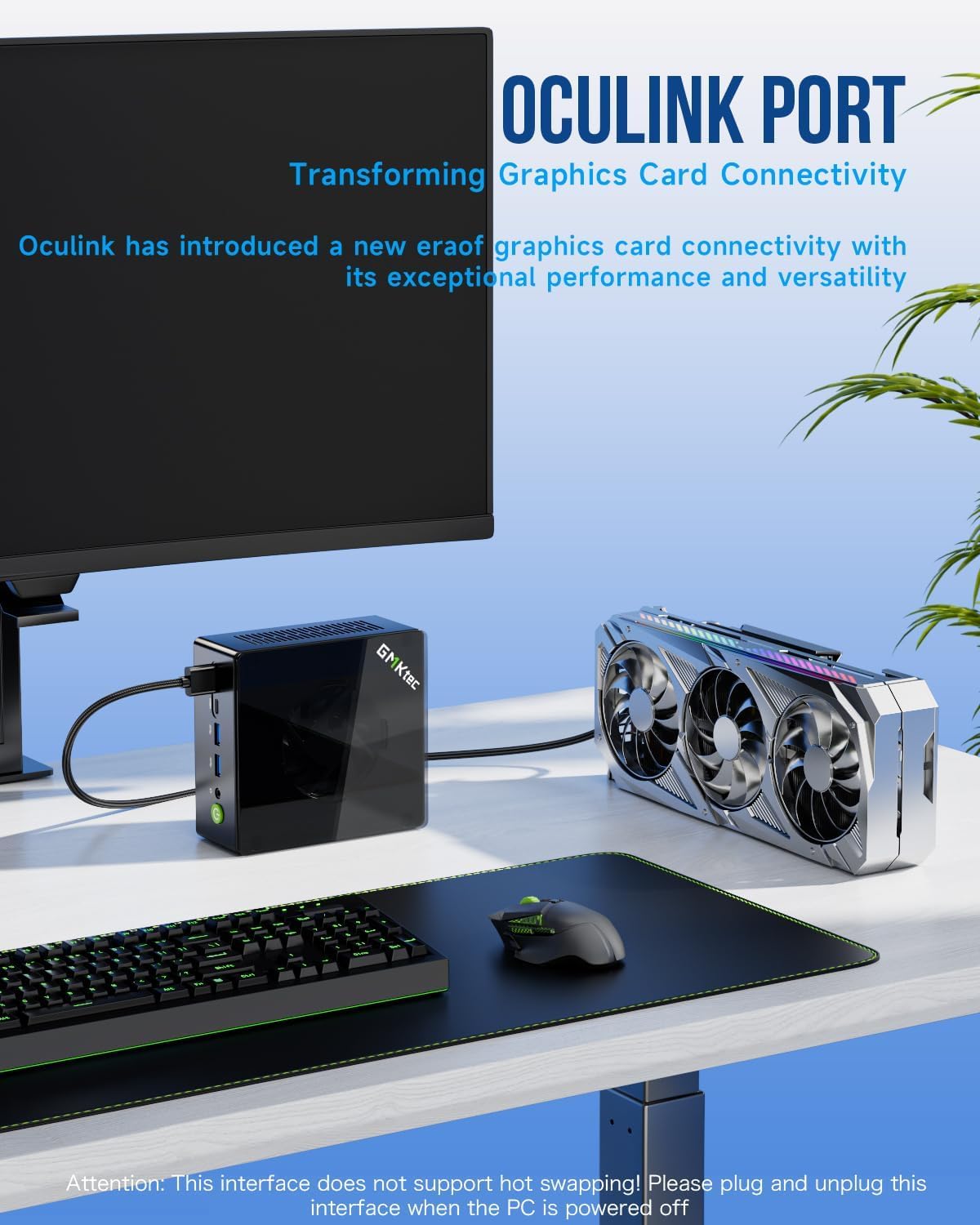 GMKtec Gaming Mini PC K8 Plus AMD Ryzen 7 8845HS(8C/16T, up to 5.1GHz) 32GB DDR5 RAM 1TB SSD, Desktop Computer Dual NIC 2.5G, HDMI 2.1, USB4