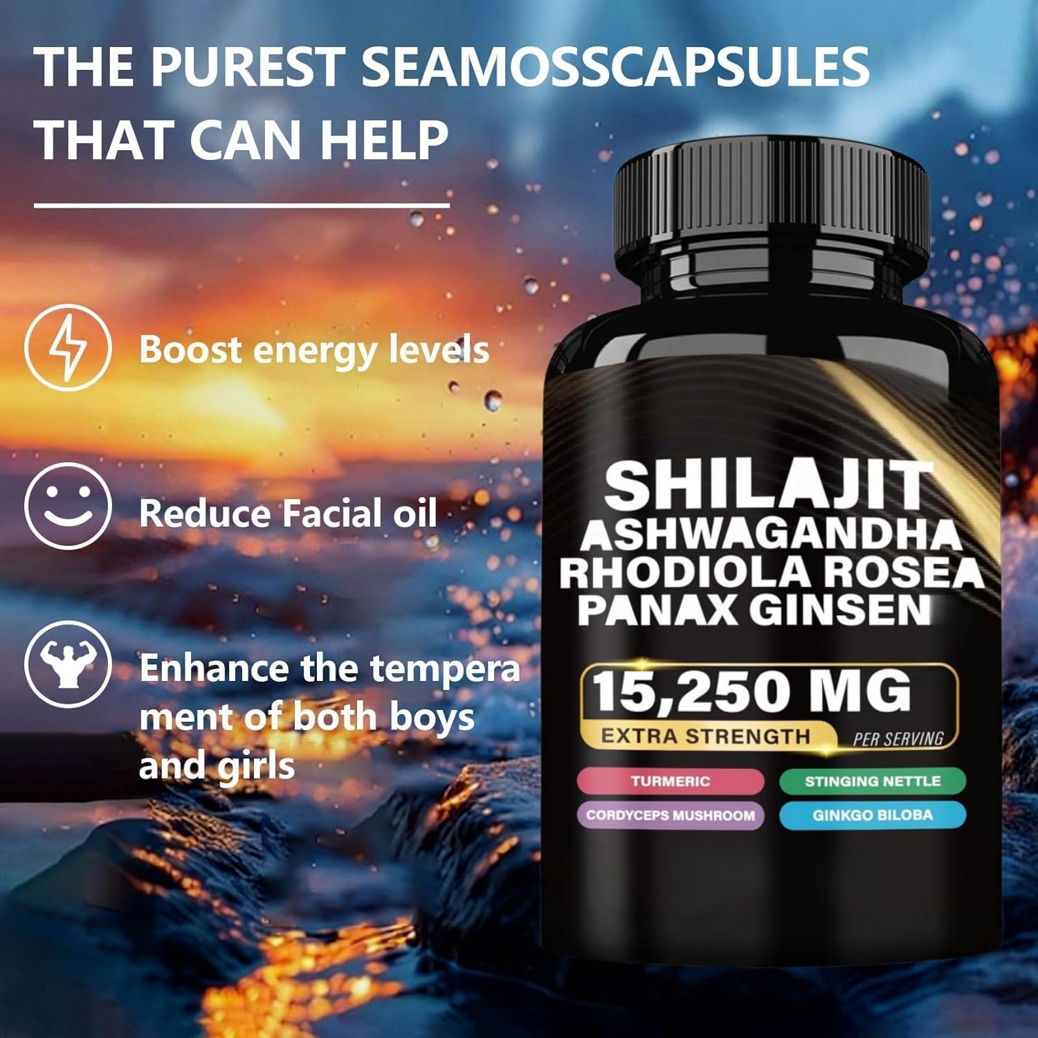 Shilajit biologico | Supporta il potenziamento energetico per uomini e donne