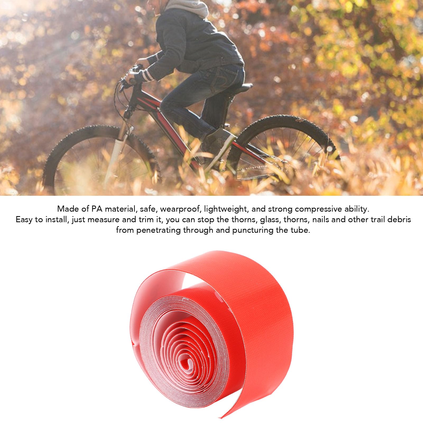 WOHPNLE 2pcs Bike Rim Strips, Elastic Bike Wheel Liner Tubeless High Pressure Bike Tire Liner for Road Bike Mountain Bike Tube Protector Wheel Liner, Bike Rim Tape (Width 25mm / 0.98in)