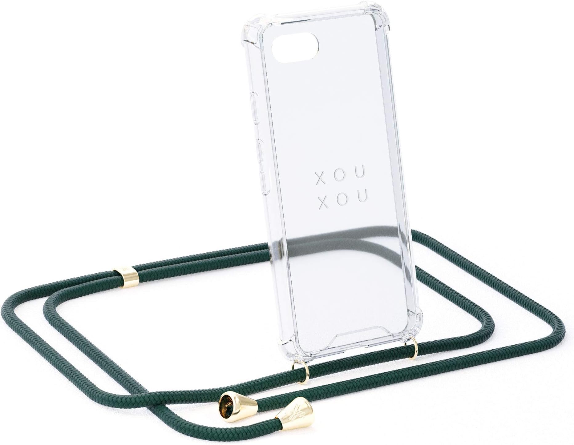 Xouxou Smartphone Necklace for iPhone 7 Plus / 8 Plus (Case with Cord Strap) in Emerald